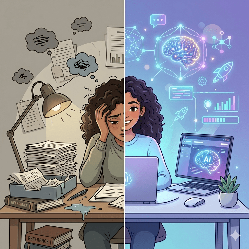 Editorial cover comparing AI freelancing and traditional freelancing