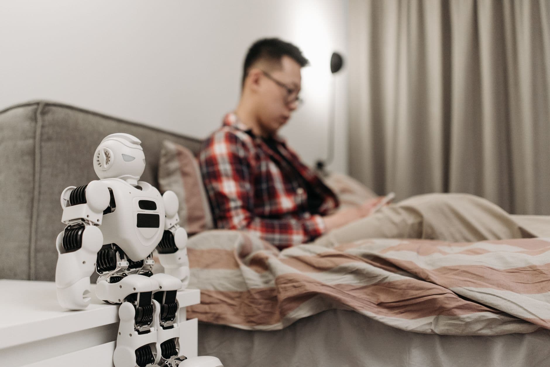 Abstract representation of AI nodes connecting and generating income symbols, symbolizing making money while sleeping.